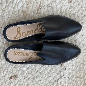 New SAM EDELMAN studded black slides
